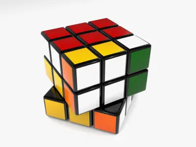 Animated Rubik s Cube 3D model