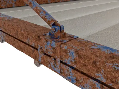 Motorized Pergola 1 worn 3 3D model