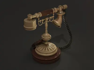 Vintage phone  3D model 3D model