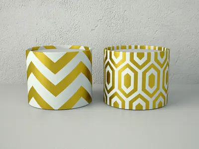 Lantern candles and candleholder by HM Home 3D model