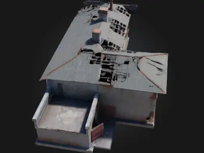 Abandoned Warehouse  Echoes of Industrial Silence 3D model