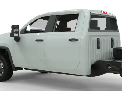 Silverado 3500 HD crewcab 2021 lowpoly 3dmodel Low-poly 3D model