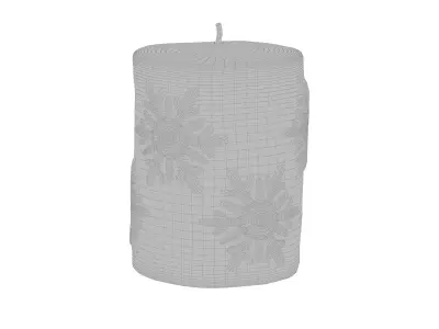 Christmas candle small 3D model