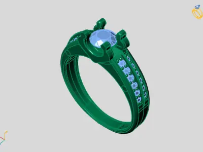 Women Ring 3DM Womens Ring 3d models 3D print model 3D print model 5
