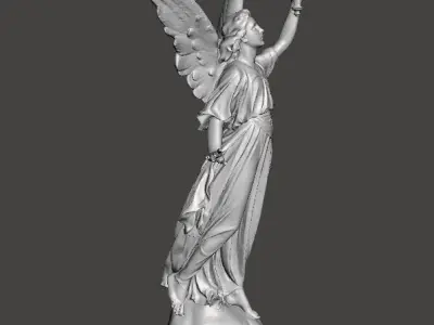 ANGEL WITH TORCH WISDOM STATUE ART SCULPTURE FIGURE MODEL 3D print model