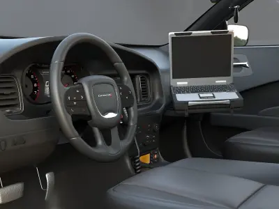 Police car Dodge Charger SRT Hellcat LAPD Low-poly 3D model