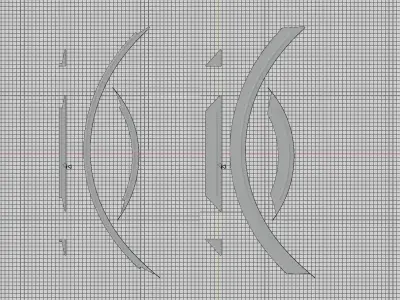 Circuit Kerbs - Array and Curve Modifiers  3D model
