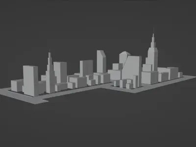 Mini City Sample - 3D Model 3D model