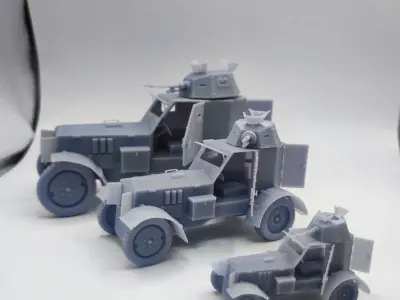 WW2 Polish armored car skale 1 87 wz34 3D print model