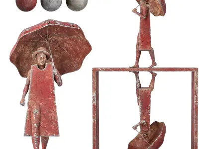 Rain Man Sculpture 3D model