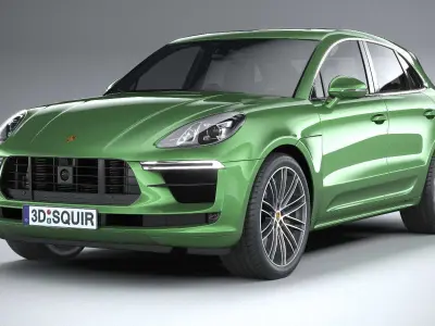 Porsche Macan Turbo 2019 CoronaRender 3D model