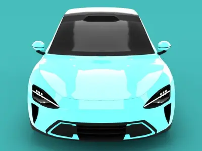 Xiaomi SU7  Low-poly 3D model