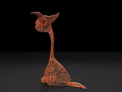 Tattered cat 3D print model