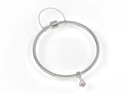 Girl Heart Charm 3D print model