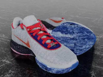 NIKE LEBRON PINK DIAMOND COLLECTION 3D SHOES Low-poly 3D model