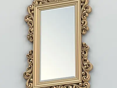 Rectangle mirror frame 011 3D model