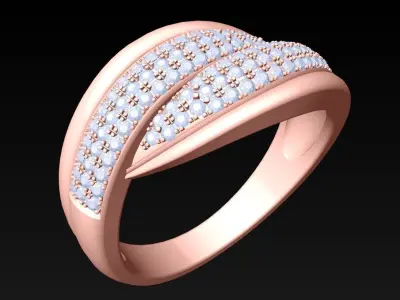 Diamond Ring - Womens Rings - N382232 3D print model
