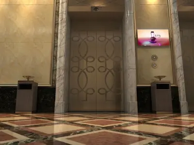 Elevator hall 3D model