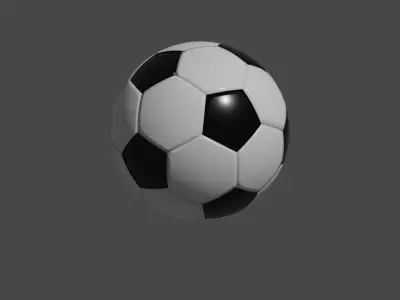 FootBall soccer ball Low-poly 3D model shop