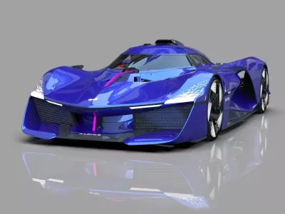 Alpine Alpenglow HY4 Concept 2022 HQ interior  3D model