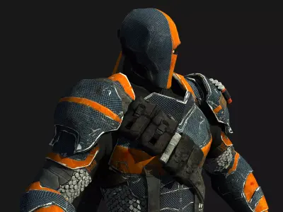 Deathstroke  RIGGED FOR GAMES ENGINE  Unreal engine   Unity  Low-poly 3D model