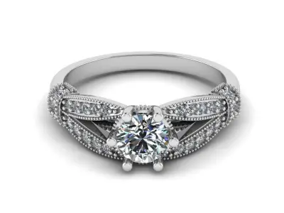 Jewelry Diamond Ring 3D Print Model  3D print model 15