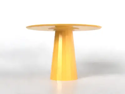 yellow table Low-poly 3D model
