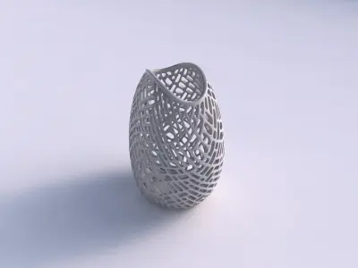 Bowl compressed with lattice tiles 3D print model