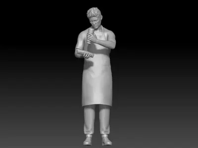 New York hot dog seller boy 2 3D print model