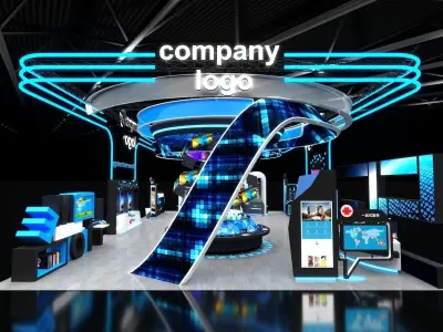 exhibition stand 20x12 model  3D model