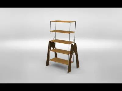 BOOKSHELF MAKE IN SOILDWORK OR FORMAT IF YOU WANT 3D model
