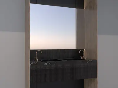 Shadow line Elegance Bathroom Vanity - classy 3D model