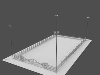 Horse jump riding arena  3D model