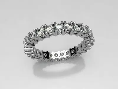 Wedding ring 3D print model 11