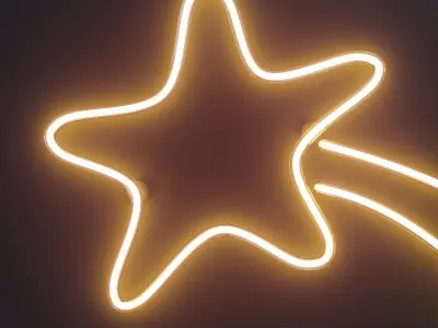 Neon Set 5 whale tail in water 3D model