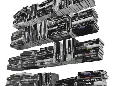 Books 150 pieces 3-4-2 Low-poly 3D model