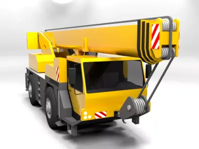 LIEBHERR MOBILKRAN LOWPOLY Low-poly 3D model