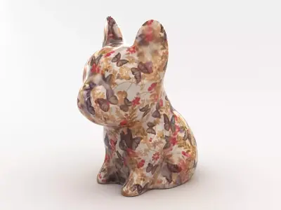 French Bulldog statue 3D model