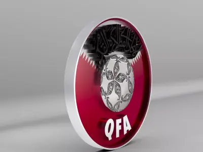 Qatar National Soccer Team Logo 3D model