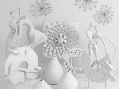 Decorative Sculptor Set 3D model