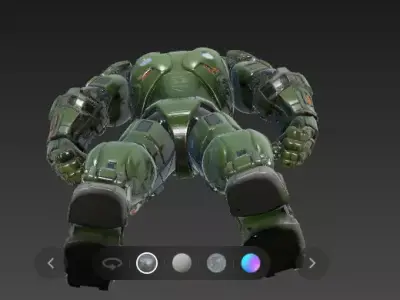 Sci Fi Armored Hulk  Iron Monster Mech  3D Model High Poly Low-poly 3D model