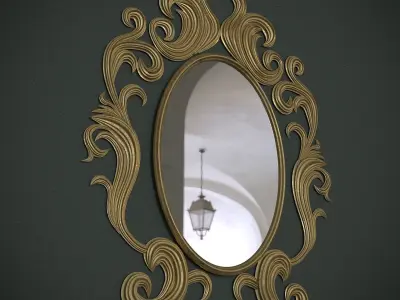 Ornamental Vintage Mirror 3D model
