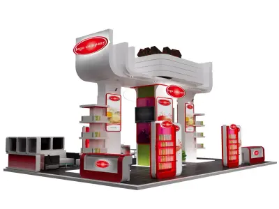 Booth Exhibition Stand a489a 3D model