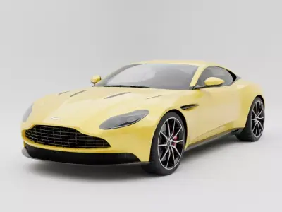 Luxury GT Coupe Low-poly 3D model