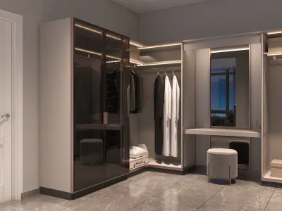 luxury master bedroom 3D model