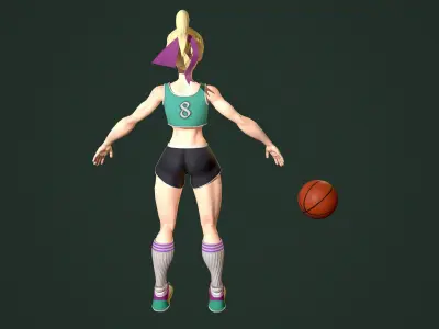 Sport girl Low-poly 3D model buy