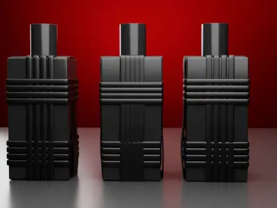 Modern Black Luxury Perfume Bottle 3D Model High Quality 3D model