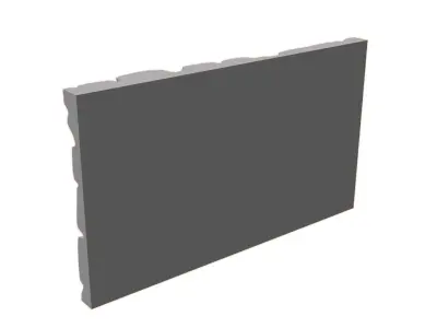 Natural Dolomite Stone Wall 3D model