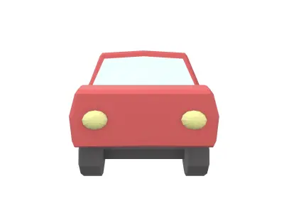Cartoon Car v2 003 Low-poly 3D model