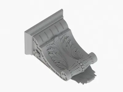 Scroll Corbel 51 - 3D Printable 3D model